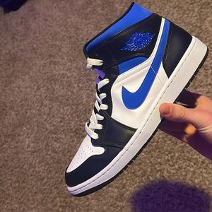Jordan 1 Mids, Racer Blue. I’ve only worn them a few times.